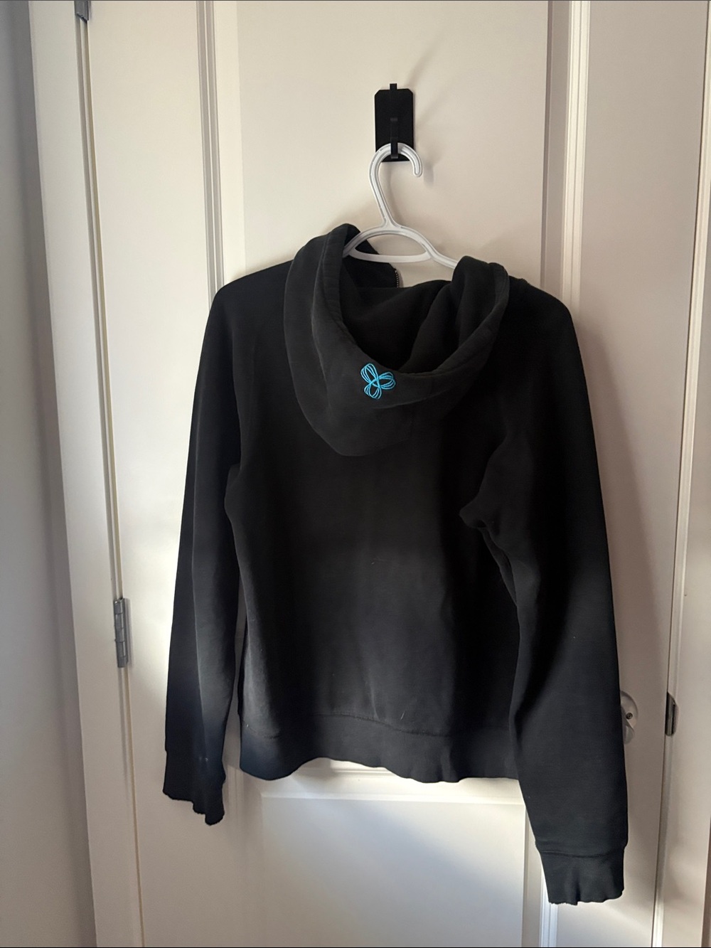 TNA Black Zip-Up Hoodie with Teal Logo - Picture 3 of 3
